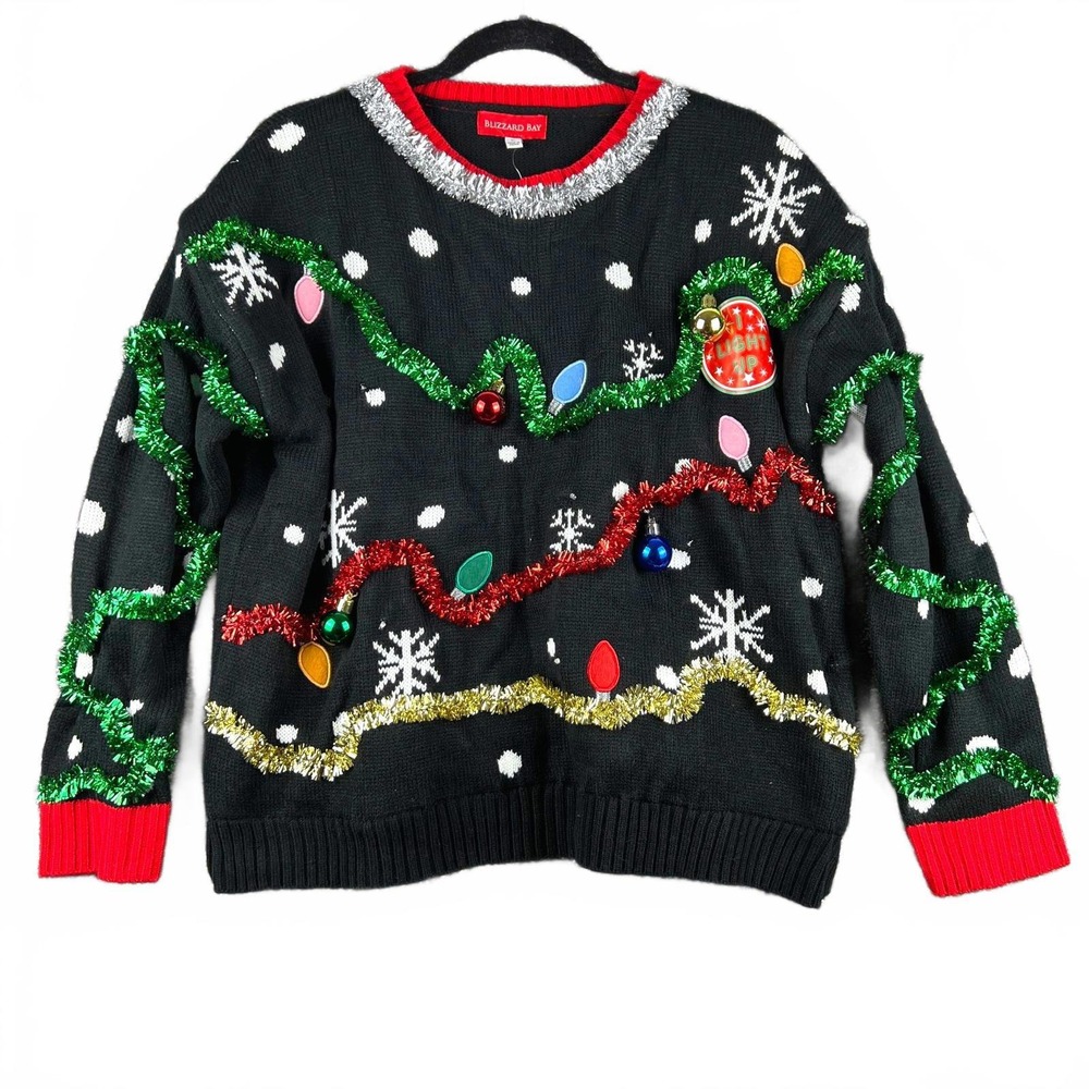 BRAND NEW w/tags, LIGHT UP Crazy‎ Christmas Sweater Size Lg